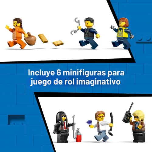 Miniatura 6 de LEGO City Police Train Heist - Juego de tren con juguete de coche de policía para niños y niñas, a partir de 7 años, juego de simulación para niños
