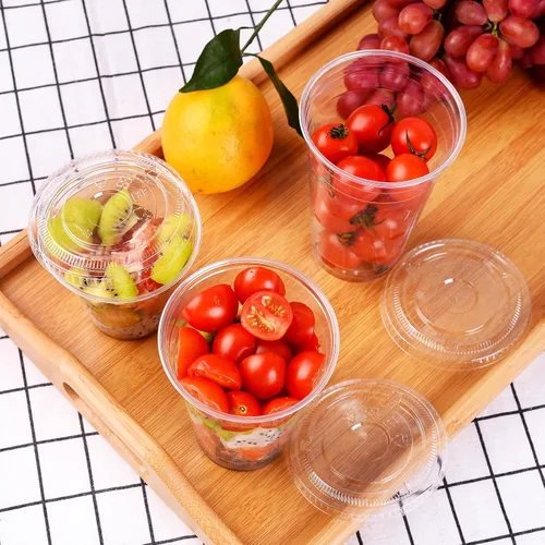 Miniatura 4 de EDI Vasos de plástico PET desechables transparentes de 10 onzas, duraderos, resistentes a las grietas, sin BPA, apilables, paquete de 100