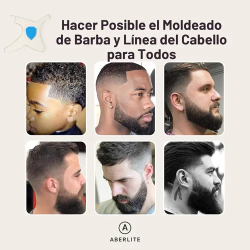 Miniatura 5 de Aberlite ClearShaper 3.0 - Kit moldeador de barba con dos lápices de barbero - Herramienta de moldeado premium - 100% transparente Muchos estilos