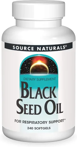 Source Naturals Aceite de semilla de comino negro para apoyo respiratorio - 240 cápsulas blandas