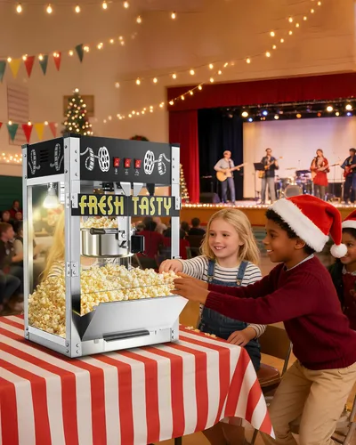 Miniatura 9 de Máquina comercial de palomitas de maíz de 32 onzas, máquina grande para hacer palomitas de maíz, máquina de palomitas de maíz para encimera de cine