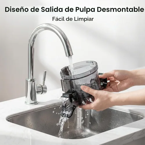 Miniatura 11 de EanOruus Máquinas exprimidoras 3 en 1 de prensa en frío con canal extra grande de 6.5 pulgadas, gran capacidad de 100 onzas, motor de CA, hace jugo