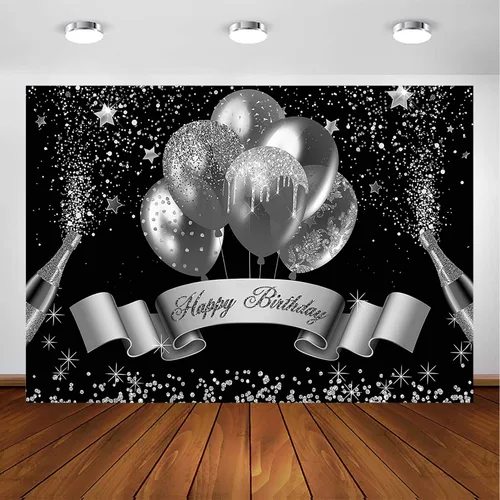 Miniatura 7 de Avezano Telón de fondo de cumpleaños con globo dorado con purpurina para niñas y mujeres, pancarta de fiesta de feliz cumpleaños, fotografía