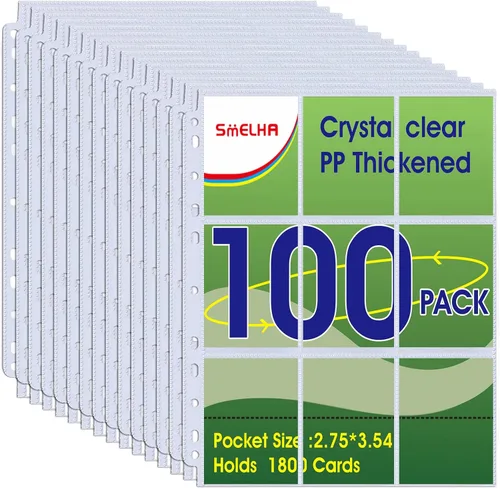 Miniatura 9 de Protector de página de 9 bolsillos, paquete de 200 fundas para tarjetas coleccionables para Skylanders, MTG, cupón, juego, tarjetas de fútbol