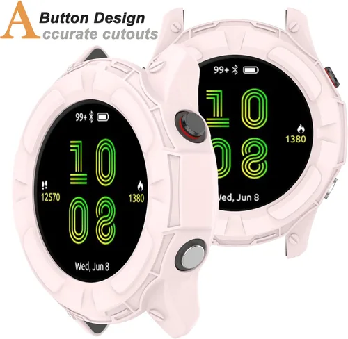 Miniatura 4 de Miimall Compatible con Garmin Forerunner 955 Caso, resistente a los arañazos, TPU Militar Funda de protección para Garmin Forerunner 955/955 Solar