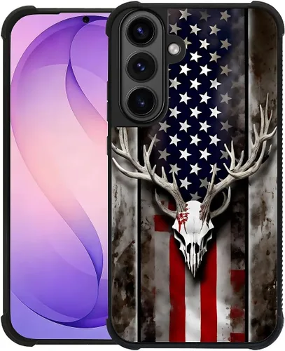Miniatura 35 de CARLOCA Funda para Samsung Galaxy S21, Camuflaje Bandera Americana Calavera de Ciervo S21 para Hombre Mujer Chico Chica, Antiarañazos TPU Suave a