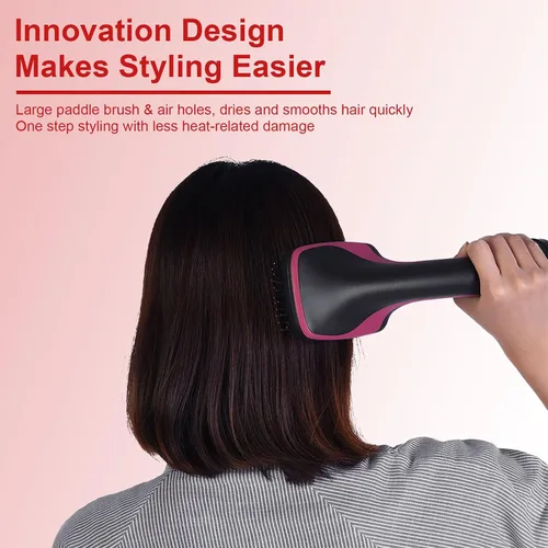 Miniatura 3 de Cepillo Secador Alisador, Desenredante Alisado Suavizante en Un Solo Paso, Reduce el Encrespamiento y Da Más Brillo para Cabello Liso y Recto