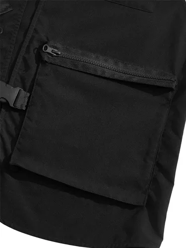 Miniatura 4 de Verdusa Chaleco de carga utilitario para hombre, con hebilla frontal y bolsillo frontal