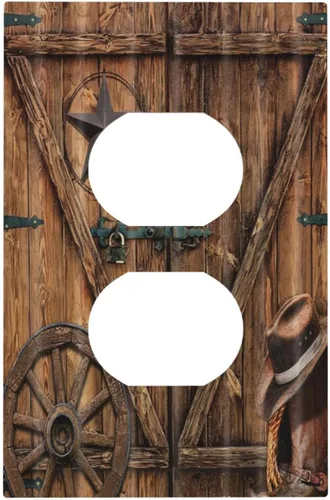Miniatura 113 de Placas de pared de eucalipto verde de una sola palanca, estilo rústico, cubierta de interruptor de luz de 1 cuadrilla, hojas de árbol, cubiertas