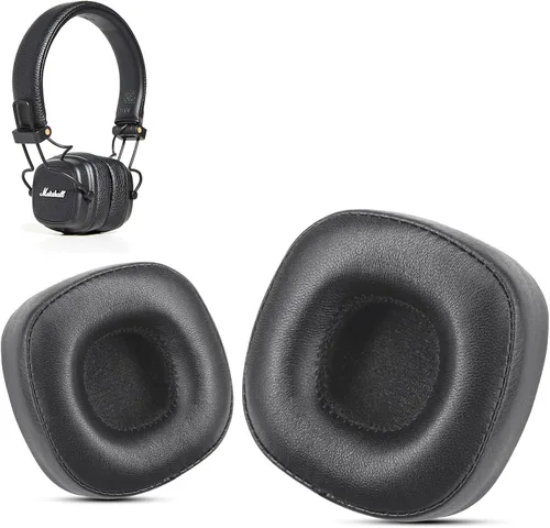 Krone Kalpasmos Almohadillas de repuesto para auriculares Marshall Major III/IV, compatible con almohadillas Marshall Major 3/4, piel de cordero