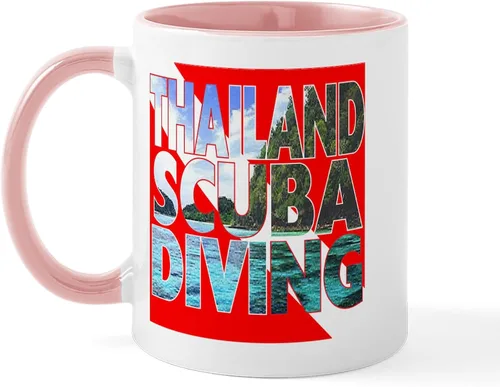 Miniatura 45 de CafePress Scuba Flag Diver Taza de café de cerámica de 11 oz (11.0 fl oz)
