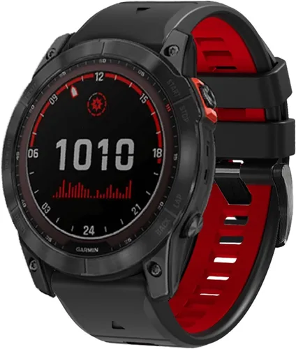 Miniatura 28 de Correa de reloj de 1.024 in para Garmin Fenix 7x Sapphire Solar Fenix 6x Pro Solar Fenix 5x 3 horas de liberación rápida de ajuste de silicona