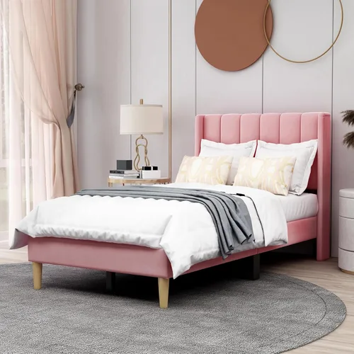 Miniatura 29 de AGARTT Marco de Cama Plataforma Tapizada Tamaño Queen con Cabecero y Pie de Cama/Soporte de Listones de Madera/No Necesita Somier/Fácil Montaje