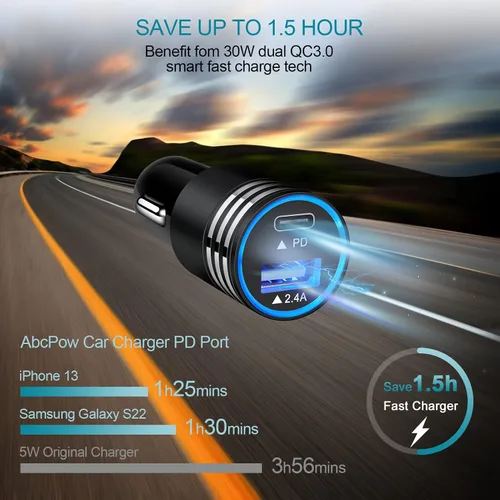 Miniatura 3 de Cargador de coche de carga rápida 30 W USB C adaptador de coche, cable tipo C a C para Google Pixel 10a 10 Pro XL/Fold 9 Pro, 8a 8 7a 7 6a 6 5 4a 3a