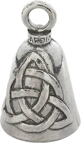 Miniatura 10 de Guardian Bell Campana celta de buena suerte con llavero y bolsa de regalo de terciopelo negro Campana de motocicleta Peltre sin plomo