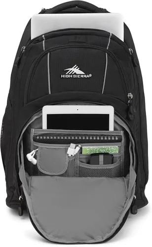 Miniatura 4 de High Sierra Freewheel Mochila con ruedas para laptop, Negro, Tamaño único