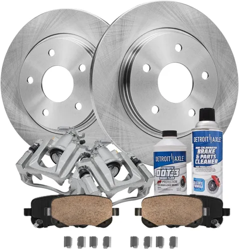 Miniatura 60 de Detroit Axle - Rotores de freno para Jeep Compass 2015-2022 Renegade 2016-2022 Fiat 500X 2016-2022, 2018, 2019, 2020, 2021. Reemplazo de rotores