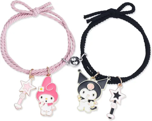 Collar de anime figura de joyería para adolescentes kawaii mejores amigos gargantilla colgante para niña Metal Tiendaita