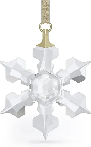 Miniatura 5 de Swarovski Ornamento de Edición Anual 2022, Cristales Blancos de Swarovski con Acabado de Metal Tono Dorado Champán, Parte de la Colección de Edición