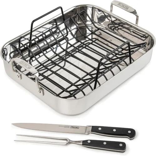 Miniatura 15 de Viking 3 capas Estante para asar con antiadherente de acero inoxidable, 16 inch by 13 inch
