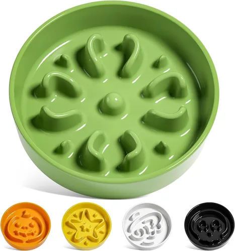 Miniatura 27 de LE TAUCI Cuencos para perros de cerámica de alimentación lenta, cuenco de alimentación lenta de 1.5 tazas para razas pequeñas y medianas, cuenco