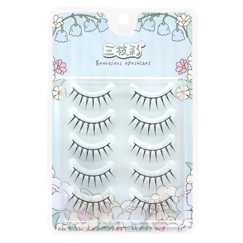 Miniatura 13 de 3 pares de pestañas postizas de aspecto natural, pestañas postizas de uso diario, tira cruzada de banda transparente para maquillaje de ojos