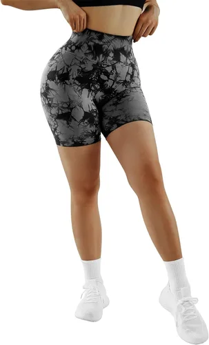 Miniatura 2 de MOOSLOVER Pantalones cortos de ciclismo sin costuras para mujer, cintura alta, control de abdomen, pantalones cortos de entrenamiento