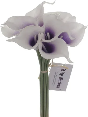 Miniatura 4 de Ramos de flores artificiales de lirio de cala Picasso (negro y blanco)