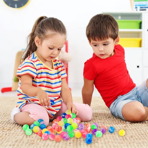 Miniatura 7 de Sumind 100 bolas inflables pequeñas para niños, bolas de goma a granel para bebés, regalos de fiesta de cumpleaños, regalos, premios, máquinas