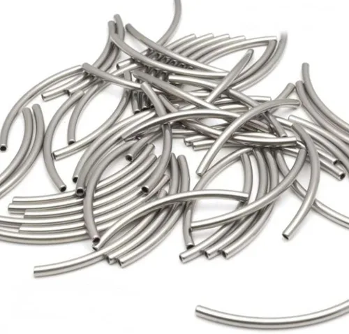 Miniatura 5 de Adabele SJF196-30 - 20 cuentas de tubo de fideos curvadas de acero inoxidable de grado 304 de 1.181 in (diámetro de agujero de 0.069 pulgadas)
