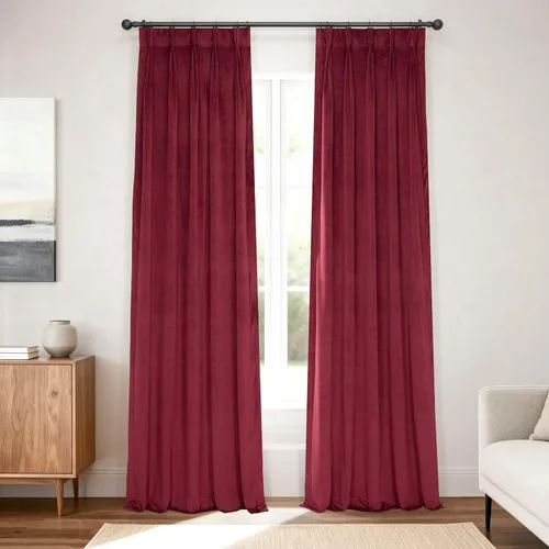 Miniatura 20 de HPD Half Price Drapes Cortinas Opacas de Terciopelo - 84 Pulgadas de Largo 1 Panel Cortina Opaca Signature Plisada para Sala de Estar y Dormitorio