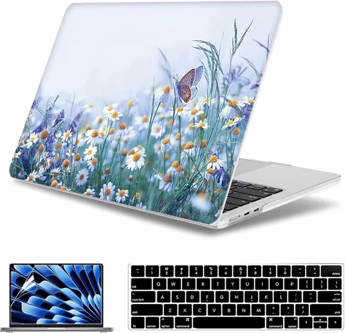 Miniatura 21 de Funda para MacBook Air de 15 pulgadas A3241 A3114 A2941 (versión 2023 2024 2025) – Carcasa rígida protectora a presión para MacBook Air de 15.3