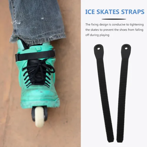Miniatura 4 de BESPORTBLE 2 piezas de correa de patinaje de repuesto en línea zapatos de patinaje de ruedas correa de energía, hebillas para patines de hielo
