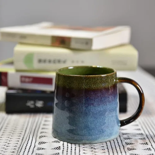 Miniatura 5 de Taza de café grande de cerámica, taza de té para oficina y hogar, tazas de café de cerámica hechas a mano, 16.5 onzas, aptas para lavavajillas