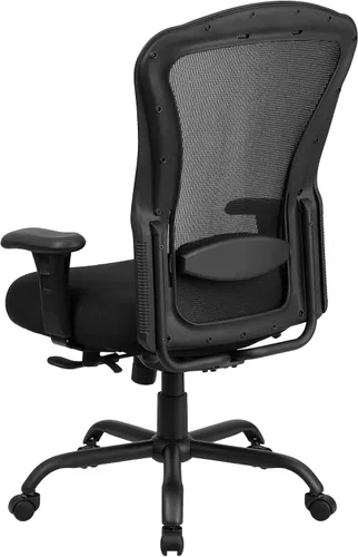 Miniatura 5 de Flash Furniture HERCULES Series 24/7 Uso Intensivo Big & Tall 400 lb. Silla de oficina ergonómica multifunción de malla negra con inclinación