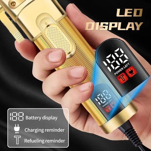 Miniatura 7 de Cortapelos para hombres, kit de aseo inalámbrico, cortapelos profesionales con pantalla LED, recortadora de barba recargable, regalos para hombres