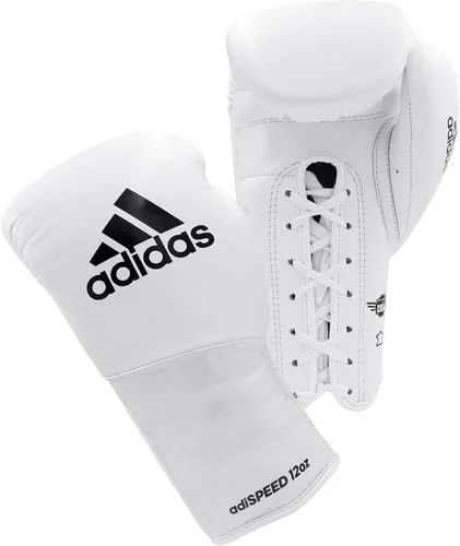 Miniatura 7 de adidas Guantes de boxeo Speed 500 Pro - Guantes de entrenamiento de cuero genuino para hombres y mujeres, bolsa pesada con cordones y guantes