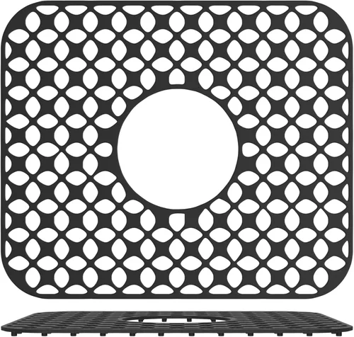 Miniatura 9 de TOOVEM - Tapetes para fregadero de cocina, 2 unidades, antideslizantes, resistentes al calor, alfombrillas protectoras de fregadero de silicona