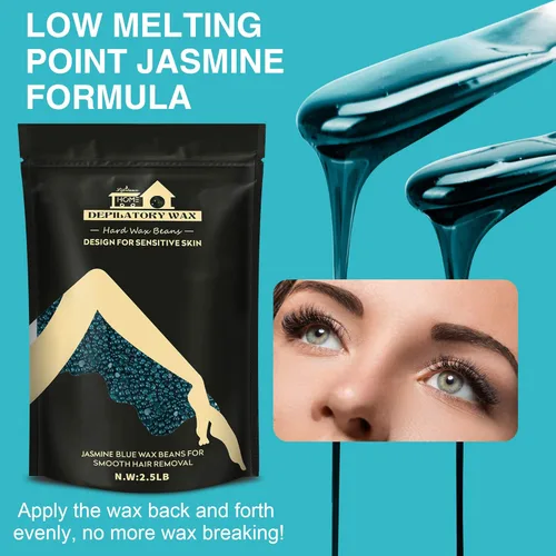 Miniatura 5 de Kit de Cera Brasileña para Bikini Azul Dura Lifestance de 2.5 libras con 30 Aplicadores - Perlas de Cera Perlada para Cara, Cuerpo, Piernas - Para