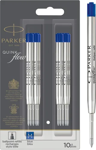 Miniatura 13 de Parker Quinkflow - Recambio de tinta para bolígrafo, punta media, color negro