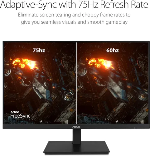 Miniatura 3 de ASUS Monitor 1080P de 24 pulgadas (VA24DQSB) - Full HD, IPS, 75 Hz, altavoces de sincronización adaptable con luz azul baja parpadeante sin marco