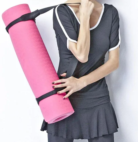 Miniatura 6 de Tenalleys 1 correa ajustable para esterilla de yoga, correas multiusos para esterilla de yoga de fácil ajuste Negro