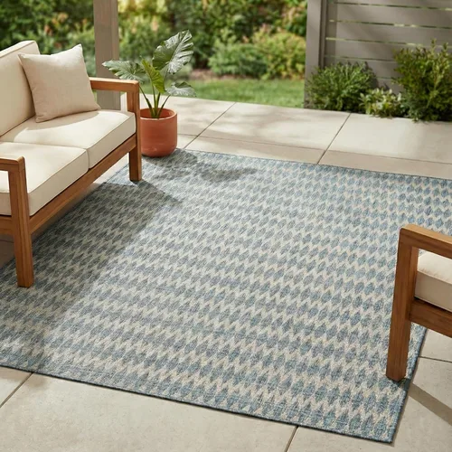 Miniatura 28 de FH Home Alfombra plana tejida para exteriores, impermeable, fácil de limpiar, resistente a las manchas, hilo de polipropileno de alta calidad