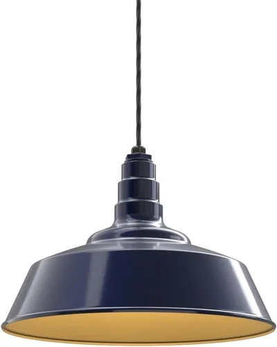 Miniatura 29 de Steel Lighting Co. Manhattan Warehouse Light Lámpara colgante montada en el techo Cúpula de 20 pulgadas Montaje al ras Luz de granero
