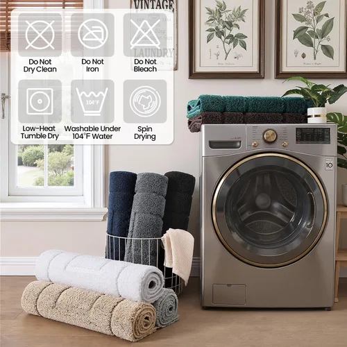Miniatura 9 de DEXI - Alfombra de baño antideslizante, absorbente, de alta calidad, lavable a máquina, cómoda alfombra para cuarto de baño