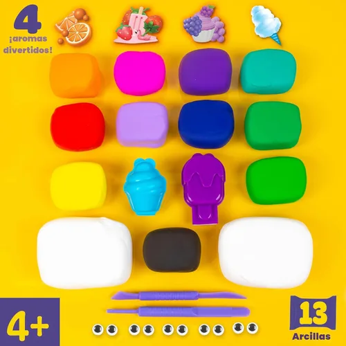 Miniatura 3 de Play-Doh Paquete variado de arcilla seca al aire, arcilla perfumada seca al aire para niños, arcilla de modelado para niños, regalo de artes