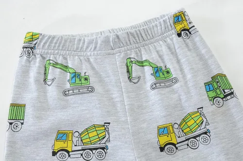 Miniatura 5 de Little Hand Pijamas de algodón para niños pequeños, conjunto de pijamas de manga larga para excavadora