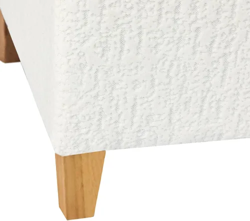 Miniatura 7 de Adeco Otomán Cubo de Piel Sintética Blanca de 18 Pulgadas de Alto con Almacenamiento, Taburetes Reposapiés de Silla de Terciopelo en Relieve 3D