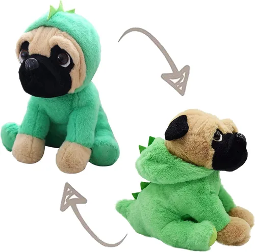 Miniatura 4 de Lindo animal de peluche de carlino para cosplay como cordero de oveja blanca, juguete suave para perro con disfraz de cordero de oveja, grandes