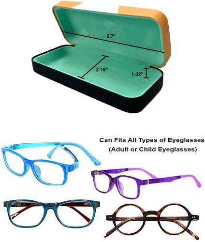 Miniatura 5 de JAVOedge Paquete de 2 unidades, estuche de almacenamiento para lentes con diseño de cara de gato multicolor con tela de microfibra